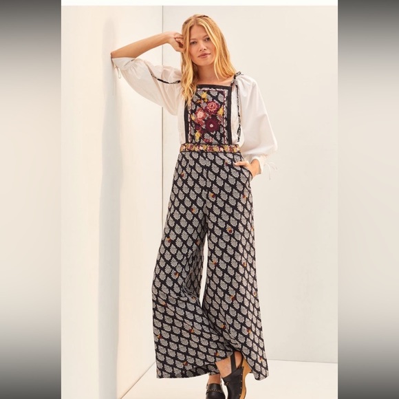 Anthropologie Pants - Anthro embroidered jumpsuit! So so cute. This is so boho and comfy! Never worn!